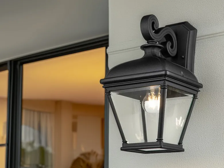 Außenwandleuchte BAYVIEW große Landhausstil Hängelaterne, Höhe 42cm