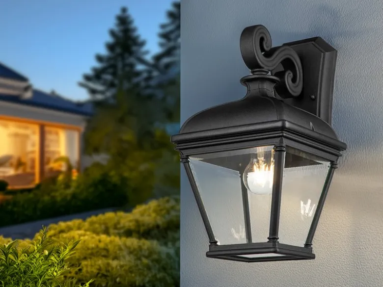 Außenwandleuchte BAYVIEW große Landhausstil Hängelaterne, Höhe 42cm
