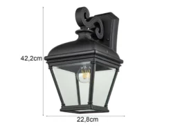 Außenwandleuchte BAYVIEW große Landhausstil Hängelaterne, Höhe 42cm