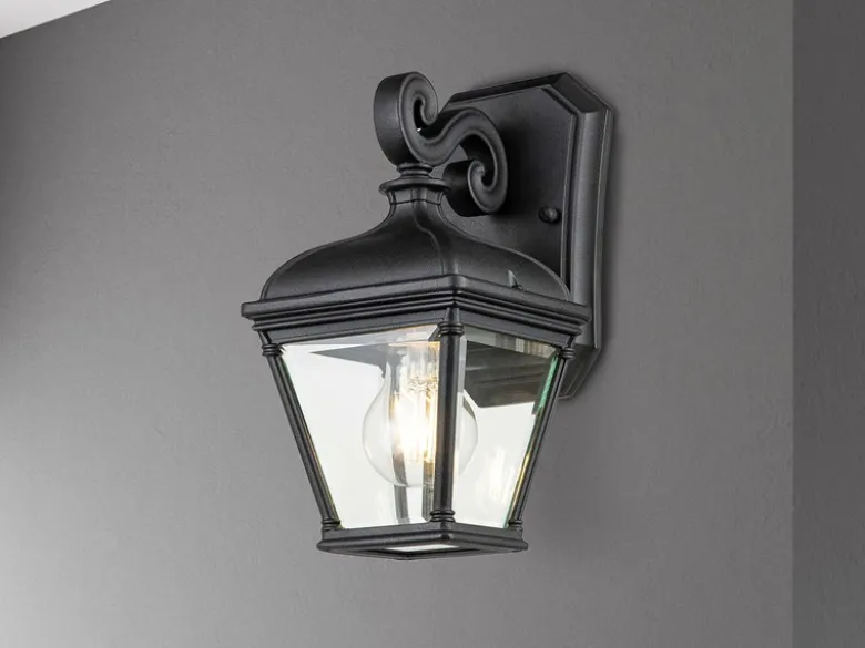 Außenwandleuchte BAYVIEW kleine Landhausstil Hängelaterne, Höhe 27,5cm