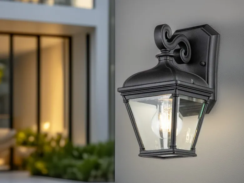 Außenwandleuchte BAYVIEW kleine Landhausstil Hängelaterne, Höhe 27,5cm
