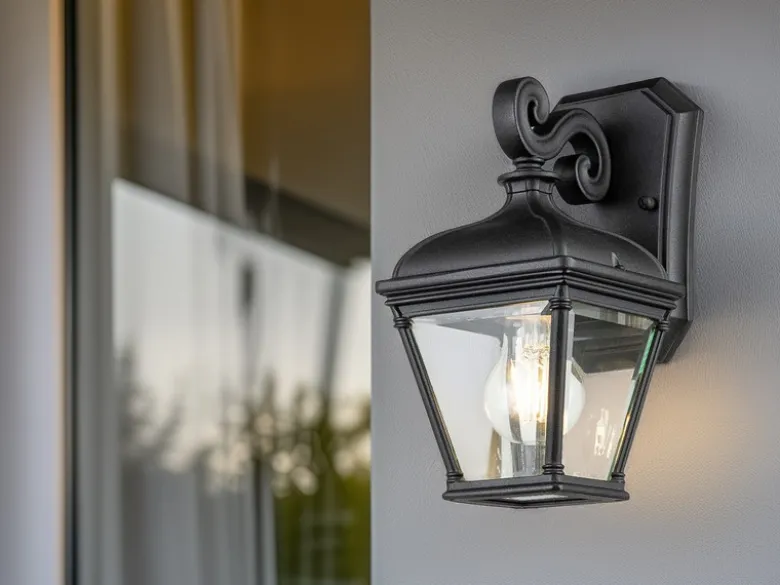 Außenwandleuchte BAYVIEW kleine Landhausstil Hängelaterne, Höhe 27,5cm