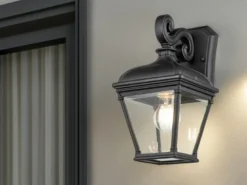 Außenwandleuchte BAYVIEW Landhausstil Hängelaterne, Höhe 33,5cm