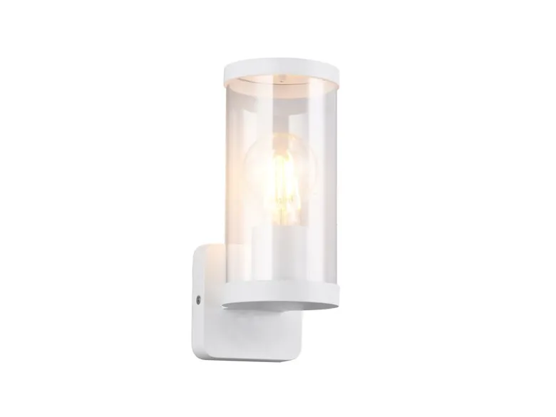 Außenwandleuchte BONITO Laterne aus Aluminium Weiß, Höhe 23cm