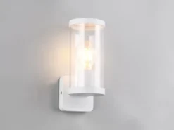 Außenwandleuchte BONITO Laterne aus Aluminium Weiß, Höhe 23cm