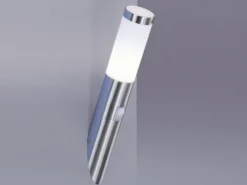 Außenwandleuchte BOSTON aus Edelstahl Silber mit Bewegungsmelder, Höhe 40cm