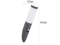 Außenwandleuchte BOSTON in Anthrazit & Opal mit Bewegungsmelder, Höhe 41cm