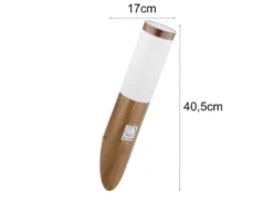 Außenwandleuchte BOSTON in Holzoptik mit Bewegungsmelder, Höhe 40,5cm