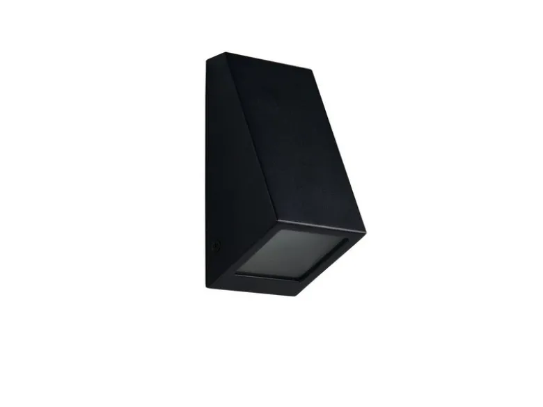 Außenwandleuchte BRAGA Downlight Schwarz für Fassadenbeleuchtung, Höhe 14,5cm