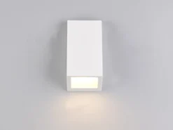 Außenwandleuchte BRAGA Downlight Weiß für Fassadenbeleuchtung, Höhe 14,5cm