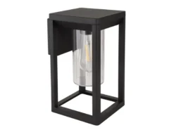 Außenwandleuchte CANDELA Laterne aus Aluminium in Schwarz, Höhe 27cm