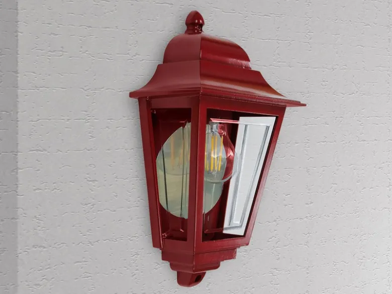 Außenwandleuchte DECO-LANE Höhe 32,5cm Halbschale mit reflektierender Rückwand