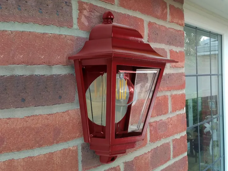 Außenwandleuchte DECO-LANE Höhe 32,5cm Halbschale mit reflektierender Rückwand