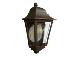 Außenwandleuchte DECO-LANE Höhe 32,5cm Halbschale mit reflektierender Rückwand