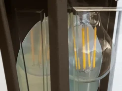 Außenwandleuchte DECO-LANE Höhe 32,5cm Halbschale mit reflektierender Rückwand