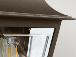 Außenwandleuchte DECO-LANE Höhe 32,5cm Halbschale mit reflektierender Rückwand