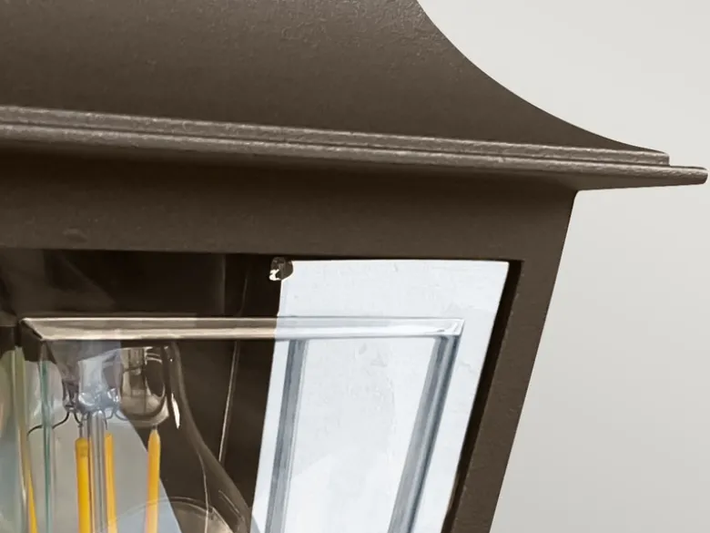 Außenwandleuchte DECO-LANE Höhe 32,5cm Halbschale mit reflektierender Rückwand