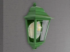 Außenwandleuchte DECO-LANE Höhe 32,5cm Halbschale mit reflektierender Rückwand