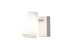 Außenwandleuchte Downlight FANO Weiß mit schwenkbarem Kopf Höhe 21,5cm IP54 E27