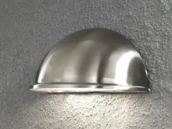 Außenwandleuchte Downlight TORINO in Edelstahl, 28 x 13,5 cm, Hausbeleuchtung