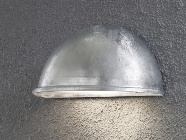 Außenwandleuchte Downlight TORINO galvanisiert, 28 x 13,5 cm, Hausbeleuchtung