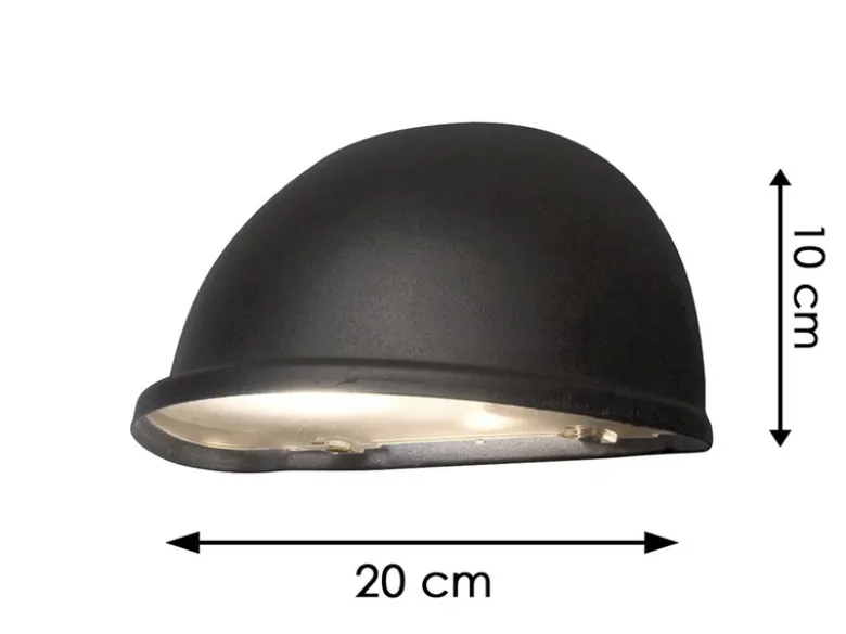 Außenwandleuchte Downlight TORINO Aluminium Schwarz - Moderne Hausbeleuchtung