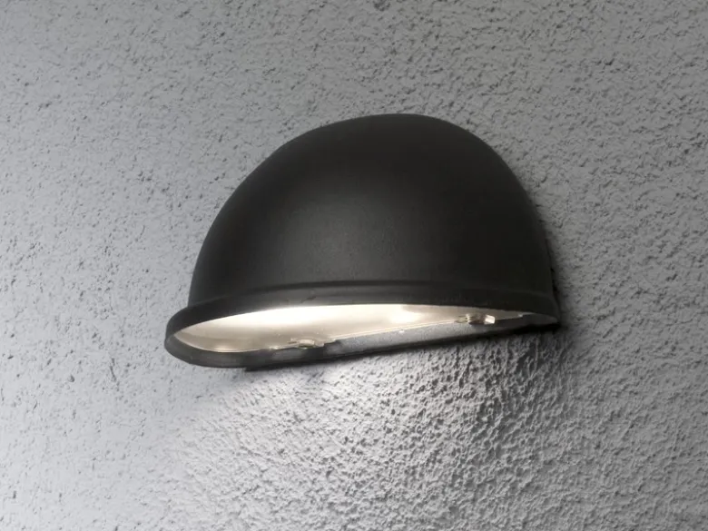 Außenwandleuchte Downlight TORINO Aluminium Schwarz - Moderne Hausbeleuchtung