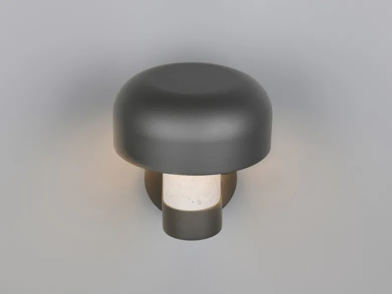 Außenwandleuchte FRASER Betonoptik mit Bewegungsmelder, H: 24cm