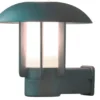 Außenwandleuchte HEIMDAL, Aluminium Silbergrau/ Glas opal, E27 Fassung, IP44