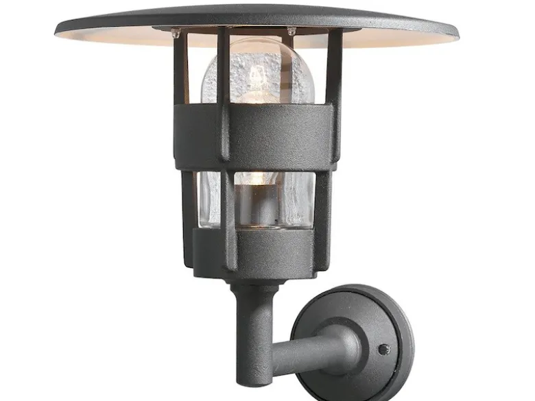 Außenwandleuchte / Laterne FREJA, Alu schwarz, Hausbeleuchtung modern