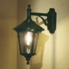 Außenwandleuchte LED Laterne hängend Aluminium Grün, Höhe 44cm