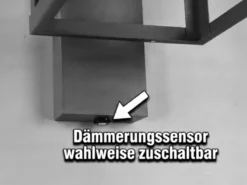 Außenwandleuchte LUNGA Anthrazit in Laternenoptik, Höhe 33cm