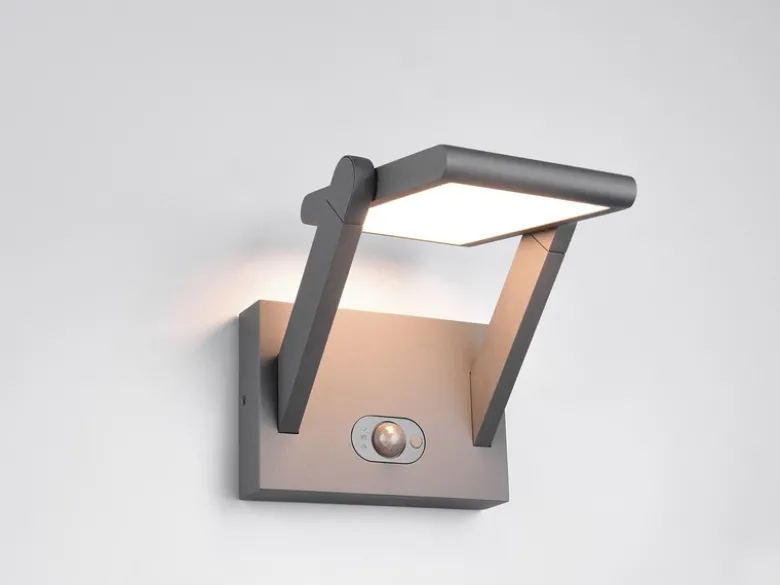 Außenwandleuchte MALAWI mit Solar und Strom, Hybrid mit Bewegungsmelder