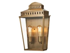 Außenwandleuchte MANSION HOUSE im Landhausstil, Altmessing Höhe 49cm