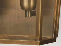 Außenwandleuchte MANSION HOUSE im Landhausstil, Altmessing Höhe 49cm