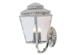 Außenwandleuchte MANSION HOUSE im Landhausstil, Silber Höhe 48cm