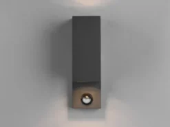 Außenwandleuchte mit Bewegungsmelder, Up and Down Anthrazit eckig mit GU10 LED