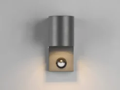 Außenwandleuchte mit Bewegungsmelder, Downlight Anthrazit rund mit GU10 LED
