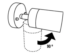 Außenwandleuchte MODENA Downlight schwenkbar, Höhe 15cm, Grau