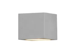 Außenwandleuchte MODENA eckiger Wandspot Up-Down, Höhe 9cm, Grau