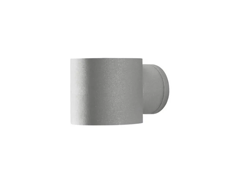 Außenwandleuchte MODENA runder Wandspot Up-Down, Höhe 9cm, Grau