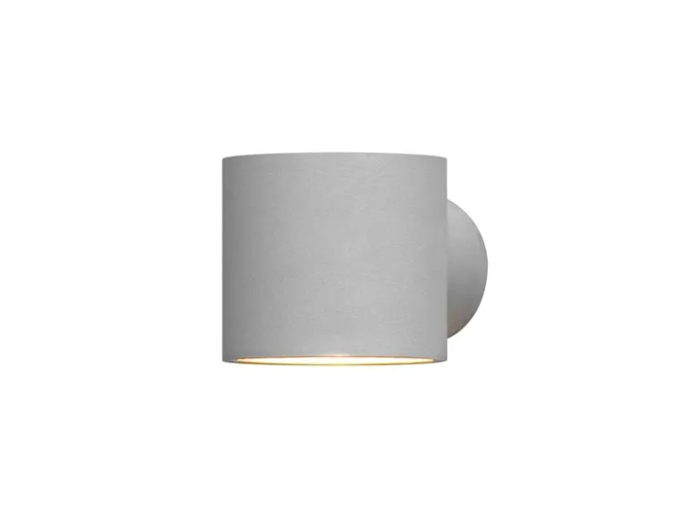 Außenwandleuchte MODENA runder Wandspot Up-Down, Höhe 9cm, Grau