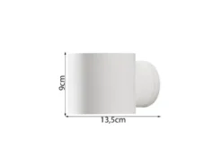 Außenwandleuchte MODENA runder Wandspot Up-Down, Höhe 9cm, Weiß