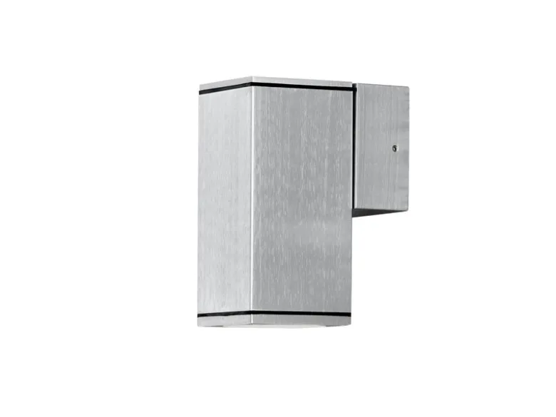 Außenwandleuchte MONZA Downlight, Aluminium Silbergrau, Höhe 13,5cm