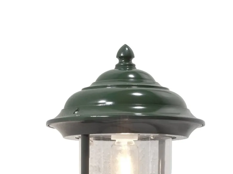 Außenwandleuchte PARMA Landhausstil Laterne stehend, Grün, Höhe 43cm