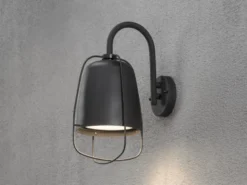 Außenwandleuchte PERUGIA, Aluminium schwarz, E27, IP44