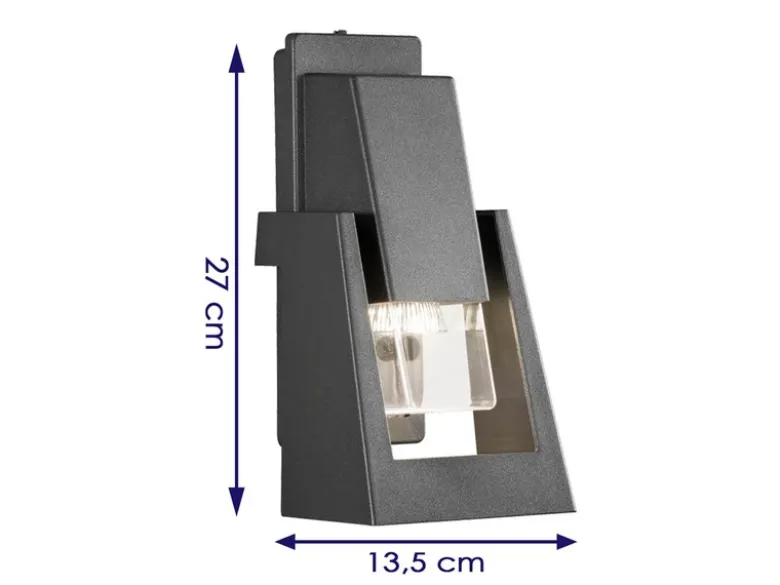 Außenwandleuchte POTENZA, Aluminium anthrazit, GU10-Sockel, IP54