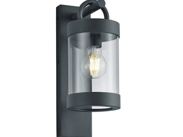Außenwandleuchte SAMBESI Laterne im Landhausstil, Anthrazit, Höhe 33cm