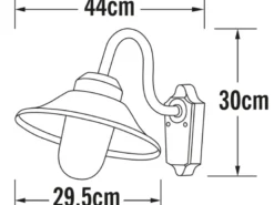 Außenwandleuchte VEGA im Landhausstil Aluminium Grün, Höhe 30cm
