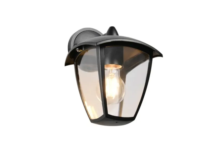 Außenwandleuchte VENTA Laterne hängend Landhausstil Schwarz, Höhe 24cm